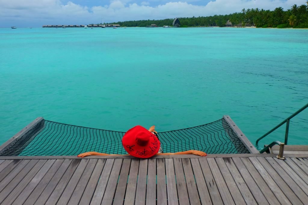 water villa hammock Maldives island