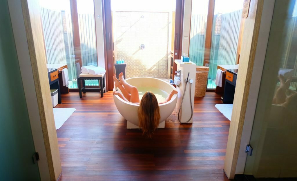 Shangri La Maldives Water Villa Review 11 bathtub Maldives Shangri-La