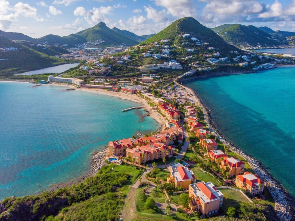 The Caribbean island of Saint Maarten
