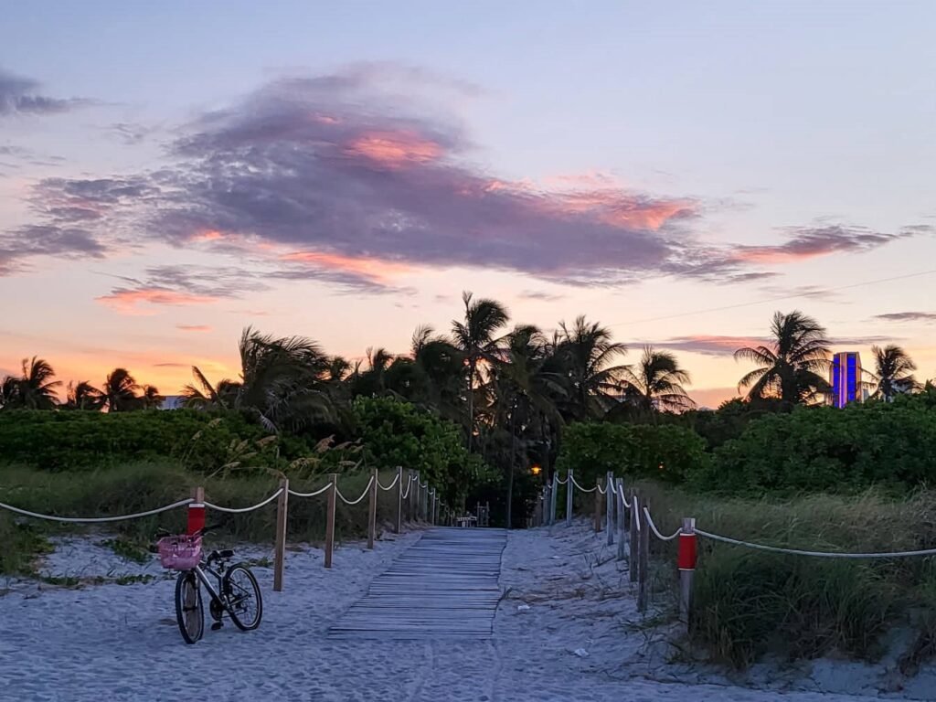 Sunset Miami beach