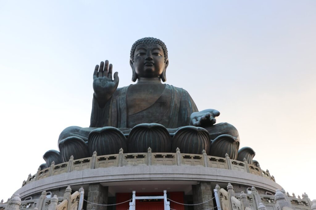 the big buddha under blue sky