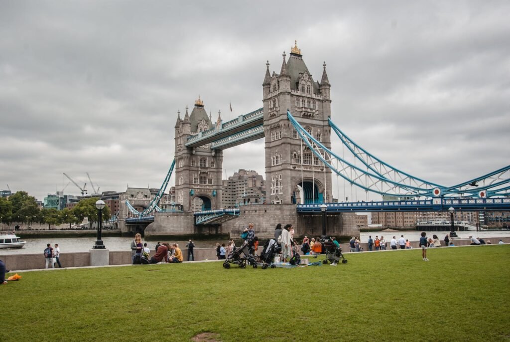 group of people near tower bridge