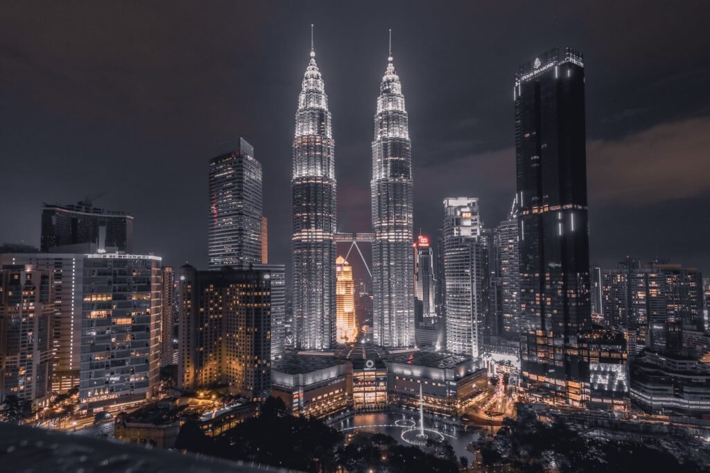 scenic view of city during evening