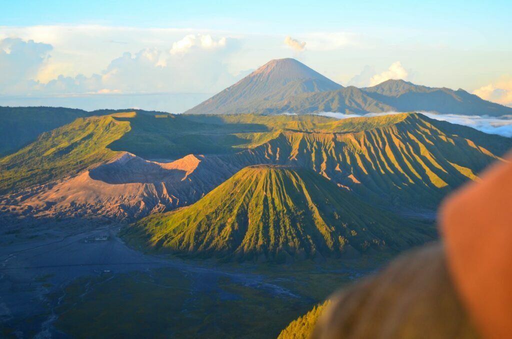 amazing landscape of volcano bromo in tropical highlands