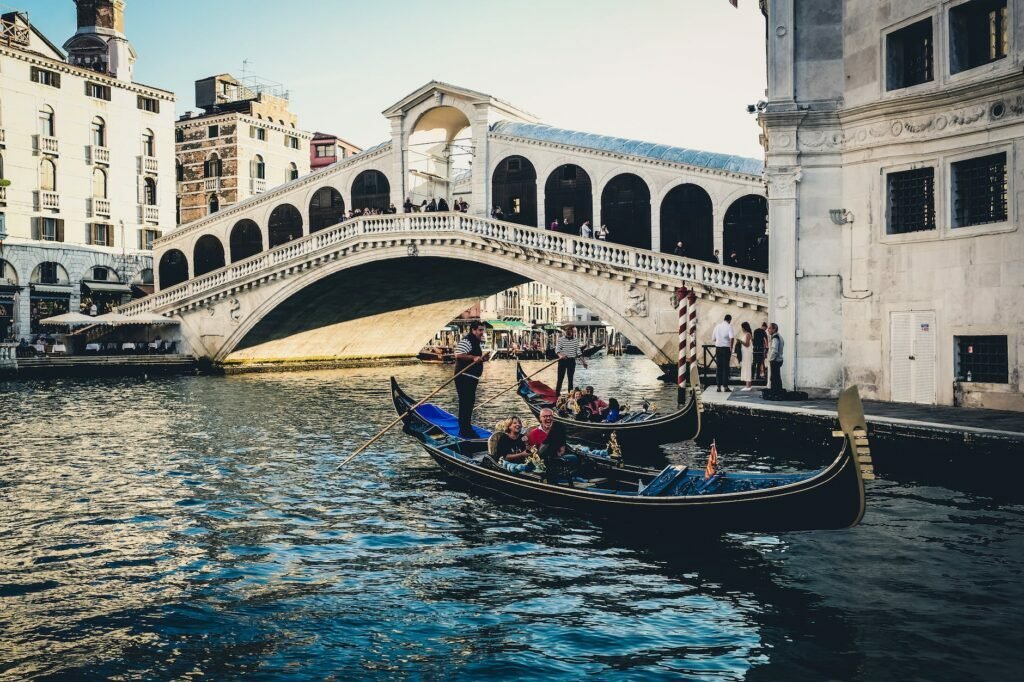 people riding on boat on river
